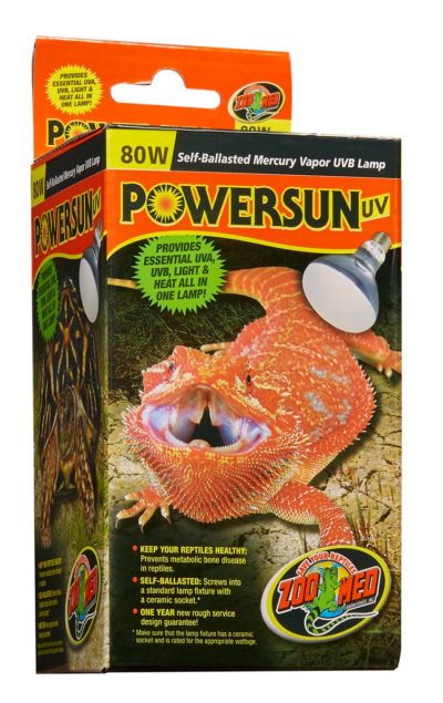 PowerSun Mercury Vapor UV Bulbs, 80 watt